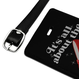 GRAPHICS & MORE The Wizard of Oz All About the Shoes Rectangle Leather Luggage Card Suitcase Carry-On ID Tag