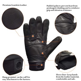 Intra-FIT Climbing Gloves Rope Gloves, Fleece Liner Rappelling Gloves,Rescue, Rock/Tree/Wall/Mountain Climbing, Adventure, Outdoor Sports