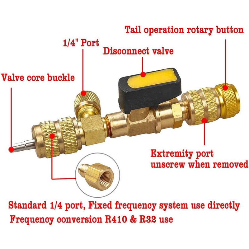 LSLANSOON HVAC Valve Core Remover Installer with Dual Size SAE