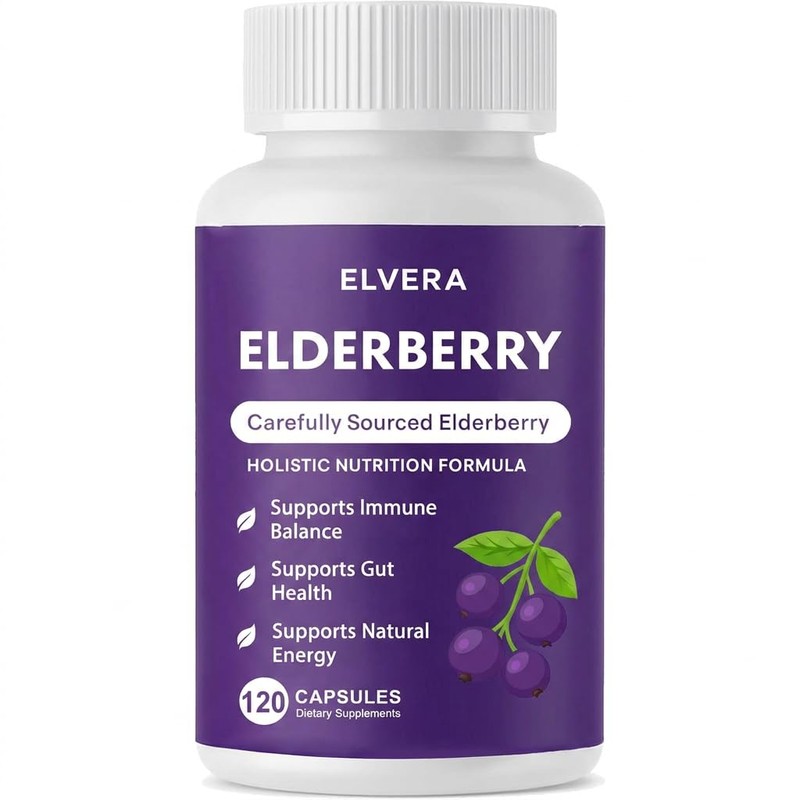 Elvera Elderberry Gut Support Complex - Organic Black Elderberry Soft