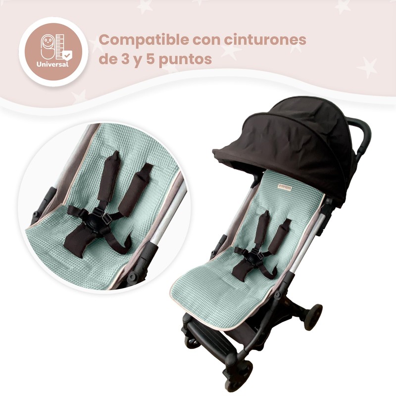 MIMUSELINA Universal Pushchair Seat Cover Perfect Universal Pram Cover Cotton