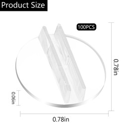 Woerma 100 Pcs Card Holder Translucent Plastic Card Stands Board Game Props Miniature Bases Plastic Paper Board Clips for Desk Clear Game Stands for Game Price Tags Business Photos Memo, 1 Inch