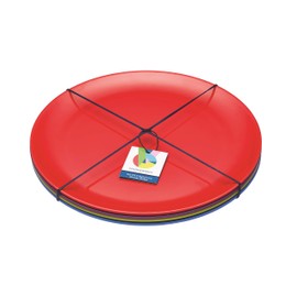 Colourworks CWMPLATE11ASSTPK4 Melamine Dinner Plates, 28 cm, Multi-Colour, Set of Four