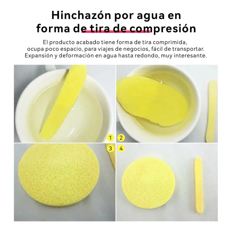 180pcs Esponja Facial Comprimida Para Limpieza Y Exfoliación