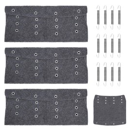 Pack of 3 Motorhome Step Doormat, Non-Slip Caravan Doormat with 16 Eyelets & 4 Clips, Motorhome Accessories & Camping Rug for Step, Motorhome Decoration, Step Caravan (Grey)