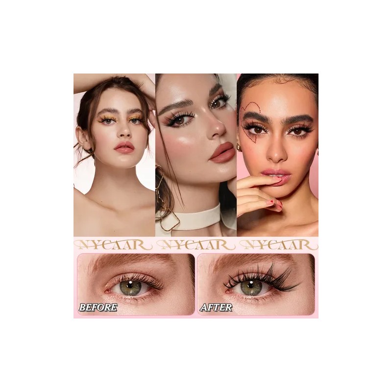 Kit Pestañas Naturales Wispy Nycaar Con Pegamento Diy