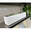 PSOIRGCNH Modern 16" White Steel Trough Planter - Suitable for