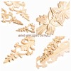 MUXSAM Unpainted Wood Oak Carved Wave Flower Pattern Onlay Decal