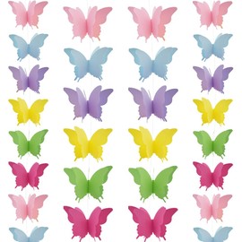 Ruidee 4Pcs Large Butterfly Paper Garland Hanging Decoration for Parties & Celebrations (Multicolor/HD)