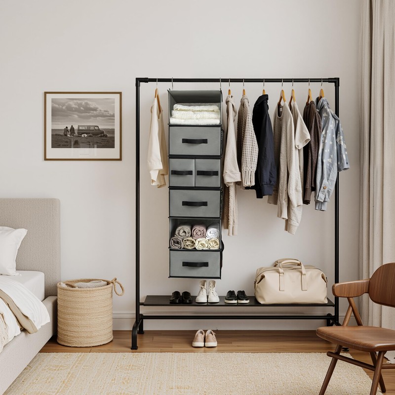 GRANNY SAYS Hanging Closet Organizer 6 Shelves, Closet Organizers and