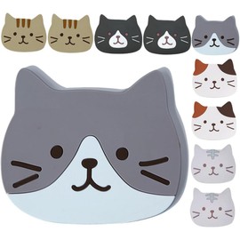 POPETPOP Almohadillas para Vasos De Silicona con Diseño De Gato Antideslizantes Y Resistentes Al Calor Juego De 10 Protectoras para Muebles En Cocina Y Hogar