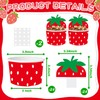 24 Pcs Strawberry Paper Cups 8oz Disposable Fruit Cups for