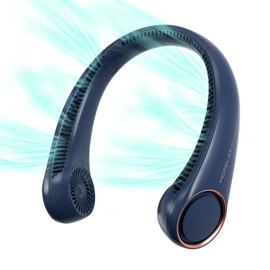 Morelax Neck Fan, USB Rechargeable Personal Fan,Hand Free Bladeless Portable Fans,4000 mAh, 3 Speeds,72 Air Faster softer 360° Cooling, Ultra Quiet,Gift Suitable for Home, Office, Travel, Sports