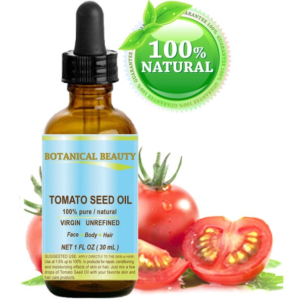 TOMATO SEED OIL. 100% Pure/Natural/Virgin/Undiluted/Cold Pressed for Skin, Hair and Lip Care. 1 oz.- 30 ml.