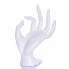 Maxsirui Soporte de anillo de forma manual para exhibición de joyas, organizador de pulseras, anillos, soporte estético para decoración de habitación Y2k (blanco)