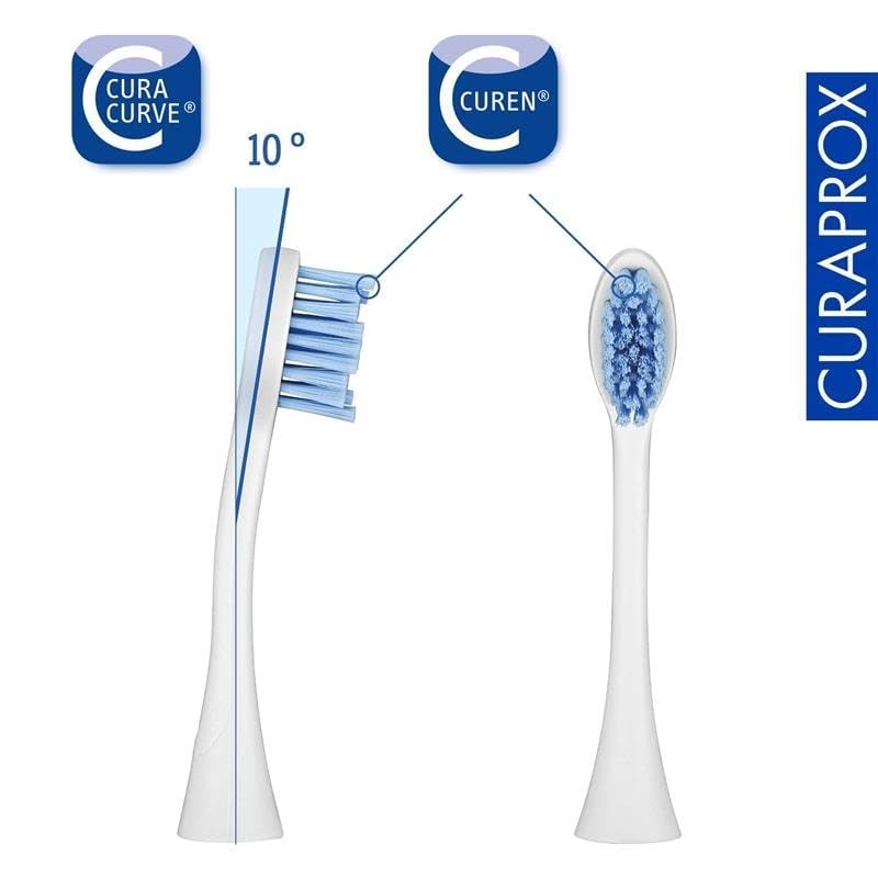 Curaprox Hydrosonic CHS 200 Sensitive Duo Replacement Brush, Light Blue