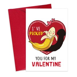 FLYAB Funny Valentine's Day Cards for Him - 5.5''x8'' Naughty I've Picked You for MY Valentine Cards for Boyfriend Husband Fiance Romantic Vday Gifts Cards with Envelope