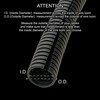 Electriduct 1.25" Flame Retardant Polypropylene Split Wire Loom Tubing Corrugated