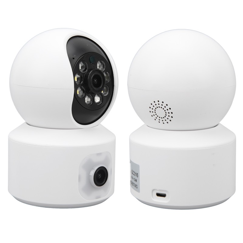 WiFi Dual Lens Security Camera HD Wireless Home Camera with