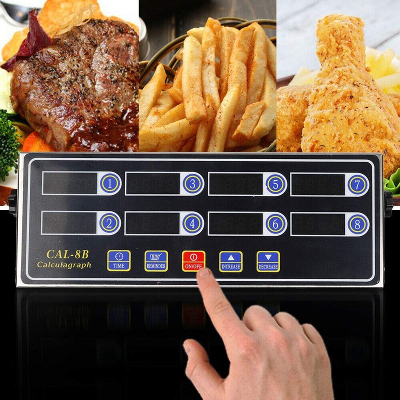 8 Channels Digital Kitchen Timer Cooking Timer Reminder Fryer Timer