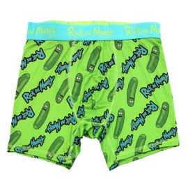 Handcraft Pickle Rick Boxers for Men Funny Mens Underwear for Men Boxer Briefs and Socks Gift Set, Green, X-Large