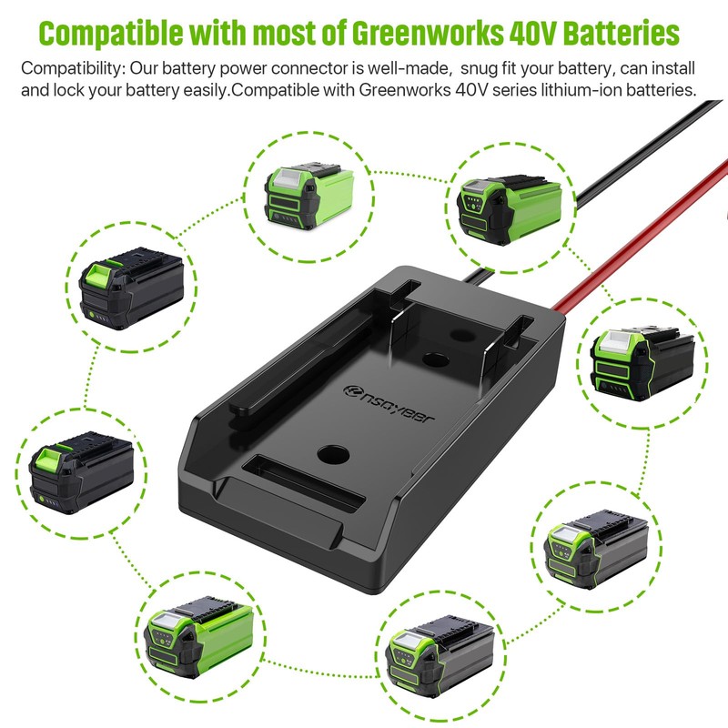 Ensayeer Power Wheel Adapter with Fuse & Switch, Secure Battery