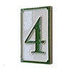 House Numbers Hand-painted Italian Ceramic Numbers Tiles Simple Green Design,