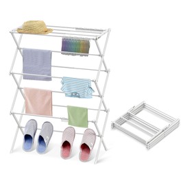 KeingGcopr Clothes Drying Rack Household Indoor, Foldable Drying Rack Clothing for Laundry - 40" x 28.8" x 14.2", Space Saving Indoor&Outdoor, Pure White-1pack