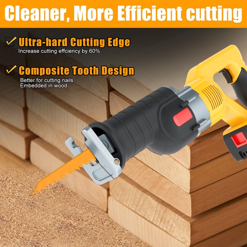 Lothee 50 Pack 6tpi Reciprocating Saw Blade Bulk Taper-Back Bi-Metal