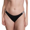 Victoria's Secret Double Shine Strap Brazilian Bikini Bottom Black