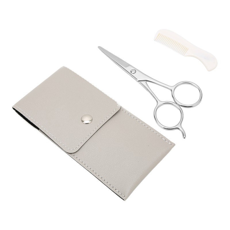 Bluezoo Beard Mustache Scissors Combs Professional Men Hair Grooming Kit