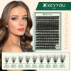 Kiyoulash 키요울래쉬 클러스터 3D 이펙트 속눈썹 280pcs 80D Curl 9-18MIX
