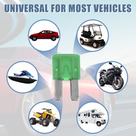 X AUTOHAUX 5pcs 30A 30Amp Car Mini Blade Fuses for Marine RV Camper Boat Truck Motorcycle SUV Replacement Fuse Green