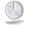 1 PCS Ceramic Dinosaur Portion Control Plate Divided Dish for