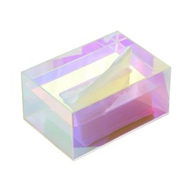 Stylish Tissue Box Cover, Acrylic Tissue Colourful Box Holder, Rectangular Transparent Dazzling Colours Napkin Dispenser for Home, Office, Kitchen, Bedroom, Bathroom (Colorful)