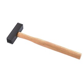 Bon Toothed Bush Hammer 2 LB 1 1/4" Face with Wood Handle 25 Teeth 5 x 5 Pattern for Shaping and Texturizing Soft Stone