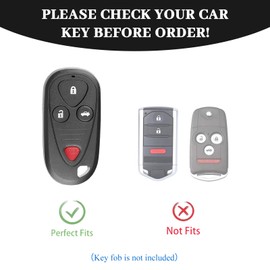 OFF WE GO for Acura Key Fob Cover, Soft TPU Protection Key Fob Case Compatible with Acura CL EL RL TL TSX RSX Smart Car Key Accessories (Silver White)