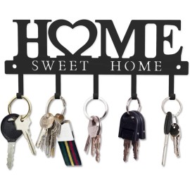 donwell Wall Mounted Metal Key Holder with 10 Hooks Key Hanger For Home Office Hallway U