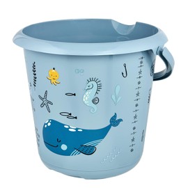 keeeper 10L Ilvie Sea Life Nordic Blue Bucket with Integrated Measuring Scale and Ergonomic Handle