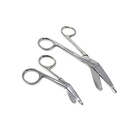 Set of 2 Heavy Duty Nurse Doctor Medical Lister Bandage Scissors Shears (A2ZSCILAB) (Chrome 3.5" + 5.5")