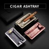 Stainless Steel Cigar Ashtray with Unbreakable Wide Ring Caliber Holder