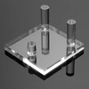 Hipiwe Clear Acrylic Display Stand - Three-Peg Display Easel Stands
