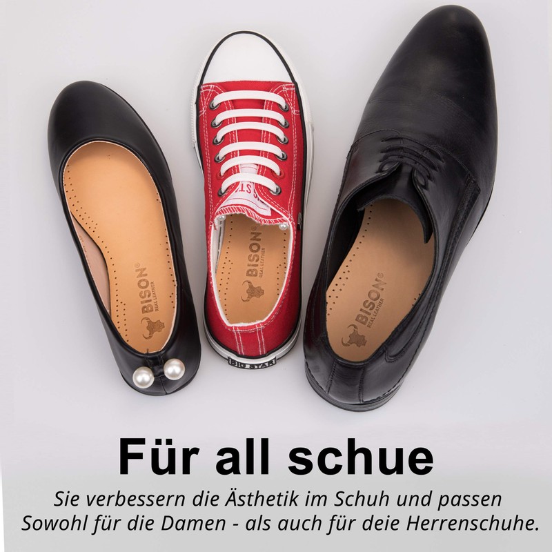 ORTRI Genuine Leather Insole, Premium, Activated Carbon, Odour Absorber, Breathable