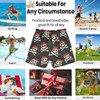 visesunny Summer Boy's Beach Shorts Skull Crossbone Quick Dry Soft