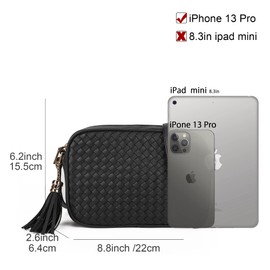 Gladdon Crossbody Bags for Women Woven Ladies Handbags Waterproof Shoulder Bags Multipocket Leather Messenger Bag