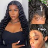 Bling Hair 22 Inch HD Transparent Lace Frontal Wigs Human
