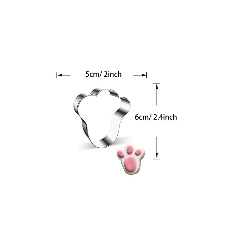 WDYJMALL Rabbit Bunny Paw Print Shape Cookie Cutter