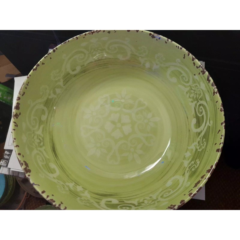 TOMMY BAHAMA 100% MELAMINE Beautiful LIME GREEN BOWLS SET OF