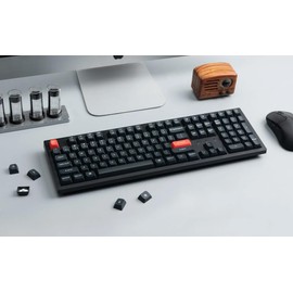 Keychron K10 Pro QMK/VIA Custom Wireless Mechanical Keyboard, 100% Full Size 108 Keys Programmable White Backlight Red Switch, Bluetooth/USB-C Wired Gaming Keyboard for Mac Windows Linux