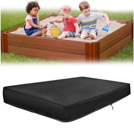 Sandpit Cover, 120 x 120 x 20 cm Tarpaulin Sandpit Cover, Sandpit Protective Cover, Sandpit Tarpaulin, Sandbox Cover, Oxford Fabric, Dustproof, for Pool, Sandpit (120)